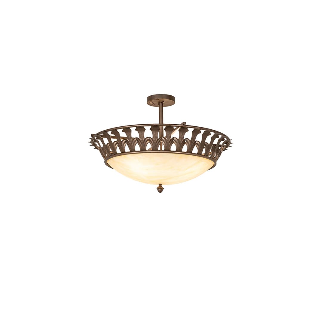 Hampton 4 Light 30" Wide Semi-Flush Bowl Ceiling Fixture - Tyler Bronze Finish