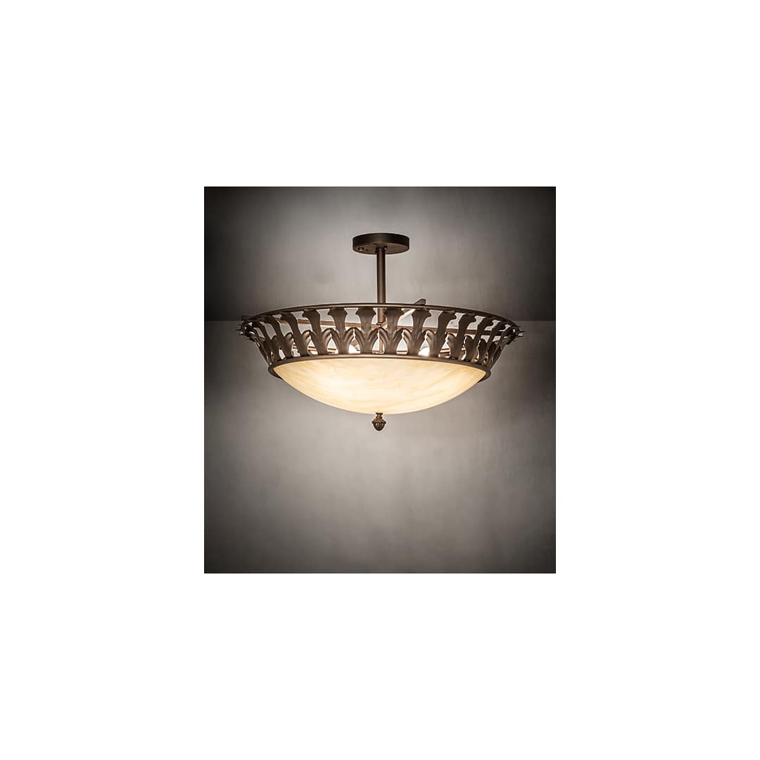 Hampton 4 Light 30" Wide Semi-Flush Bowl Ceiling Fixture - Tyler Bronze Finish
