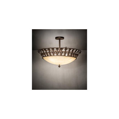 Hampton 4 Light 30" Wide Semi-Flush Bowl Ceiling Fixture - Tyler Bronze Finish