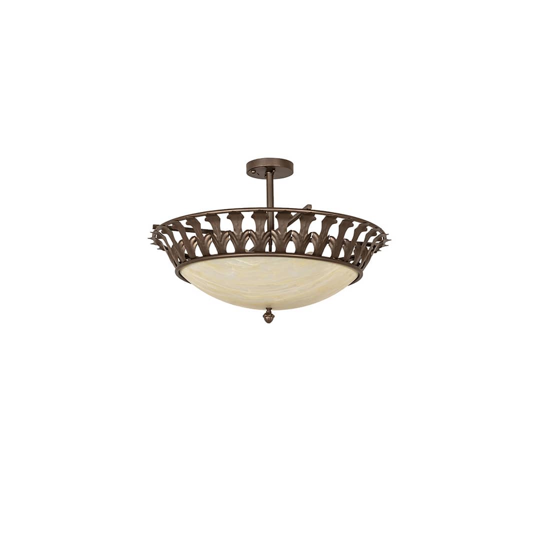 Hampton 4 Light 30" Wide Semi-Flush Bowl Ceiling Fixture - Tyler Bronze Finish