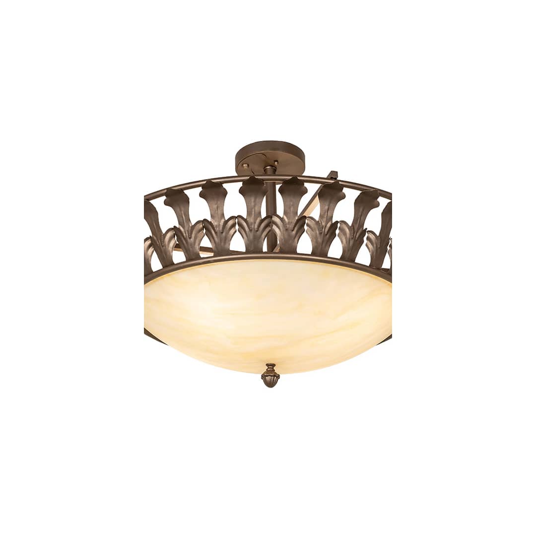 Hampton 4 Light 30" Wide Semi-Flush Bowl Ceiling Fixture - Tyler Bronze Finish