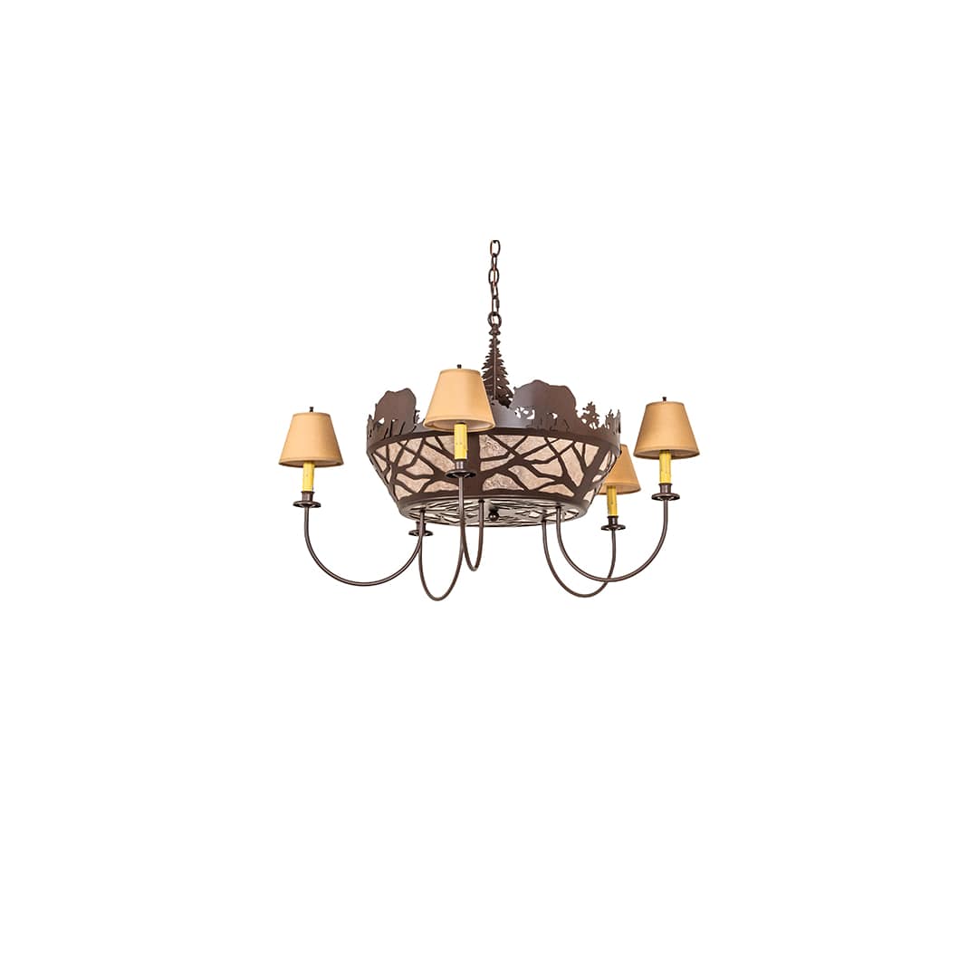 Black Bear 6 Light 38" Wide Chandelier