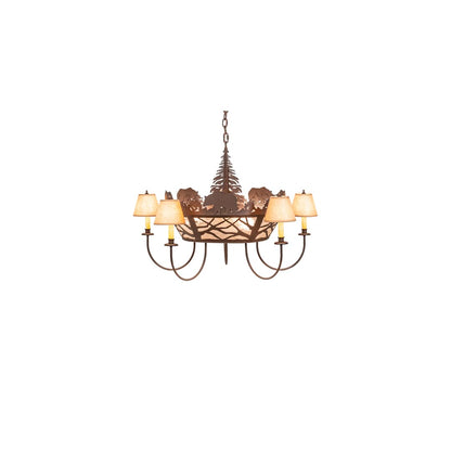 Black Bear 6 Light 38" Wide Chandelier