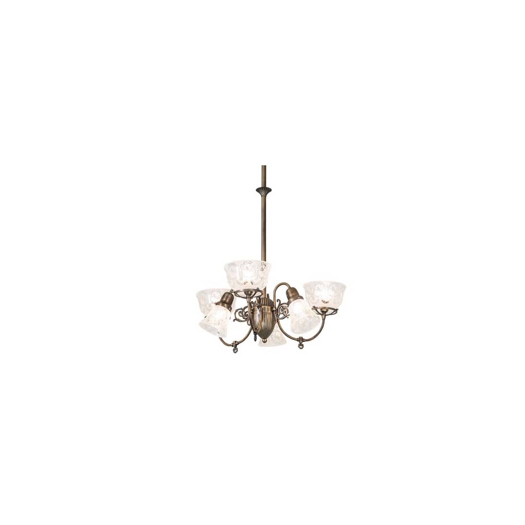 Revival Gas and Electric 6 Light 27" Wide Chandelier