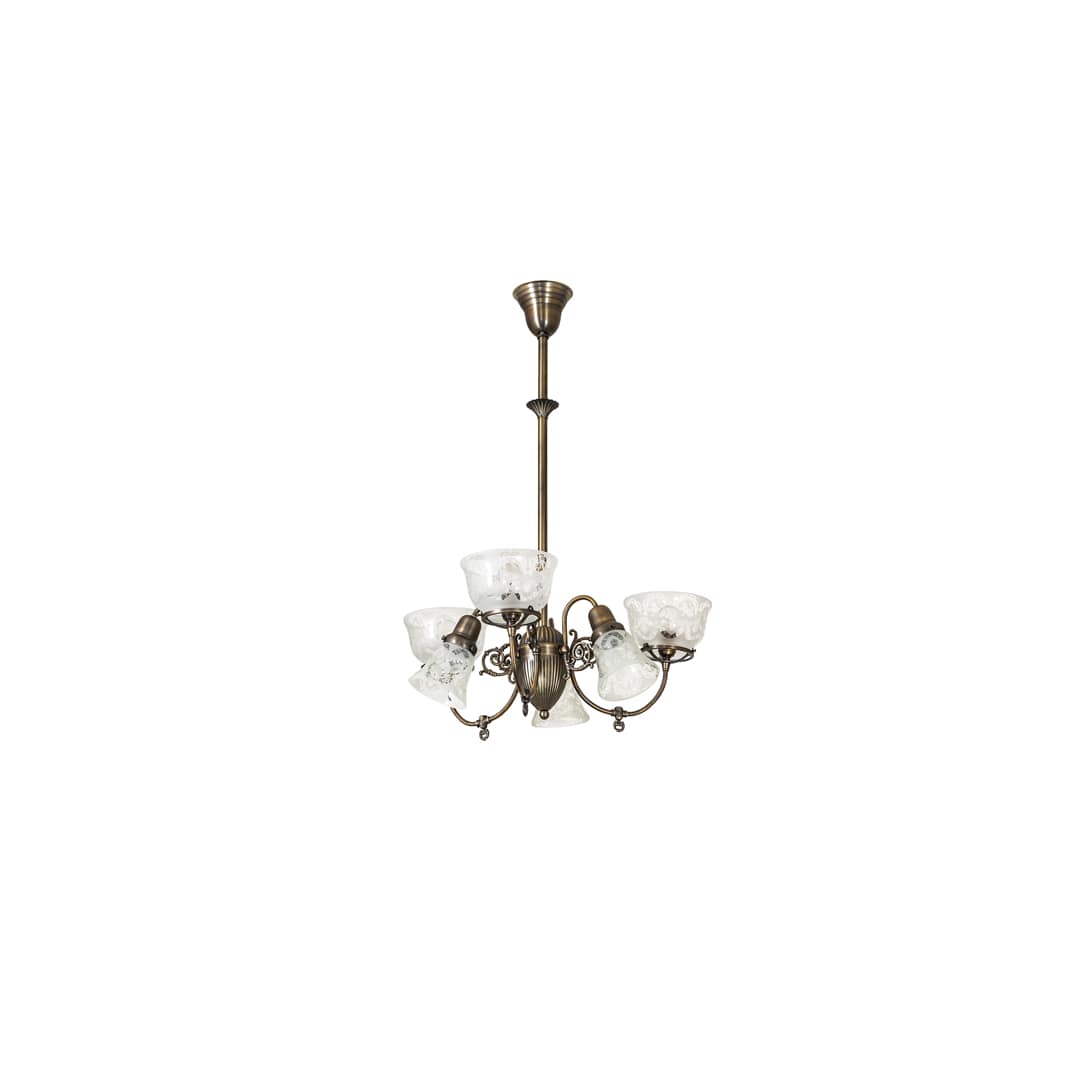 Revival Gas and Electric 6 Light 27" Wide Chandelier