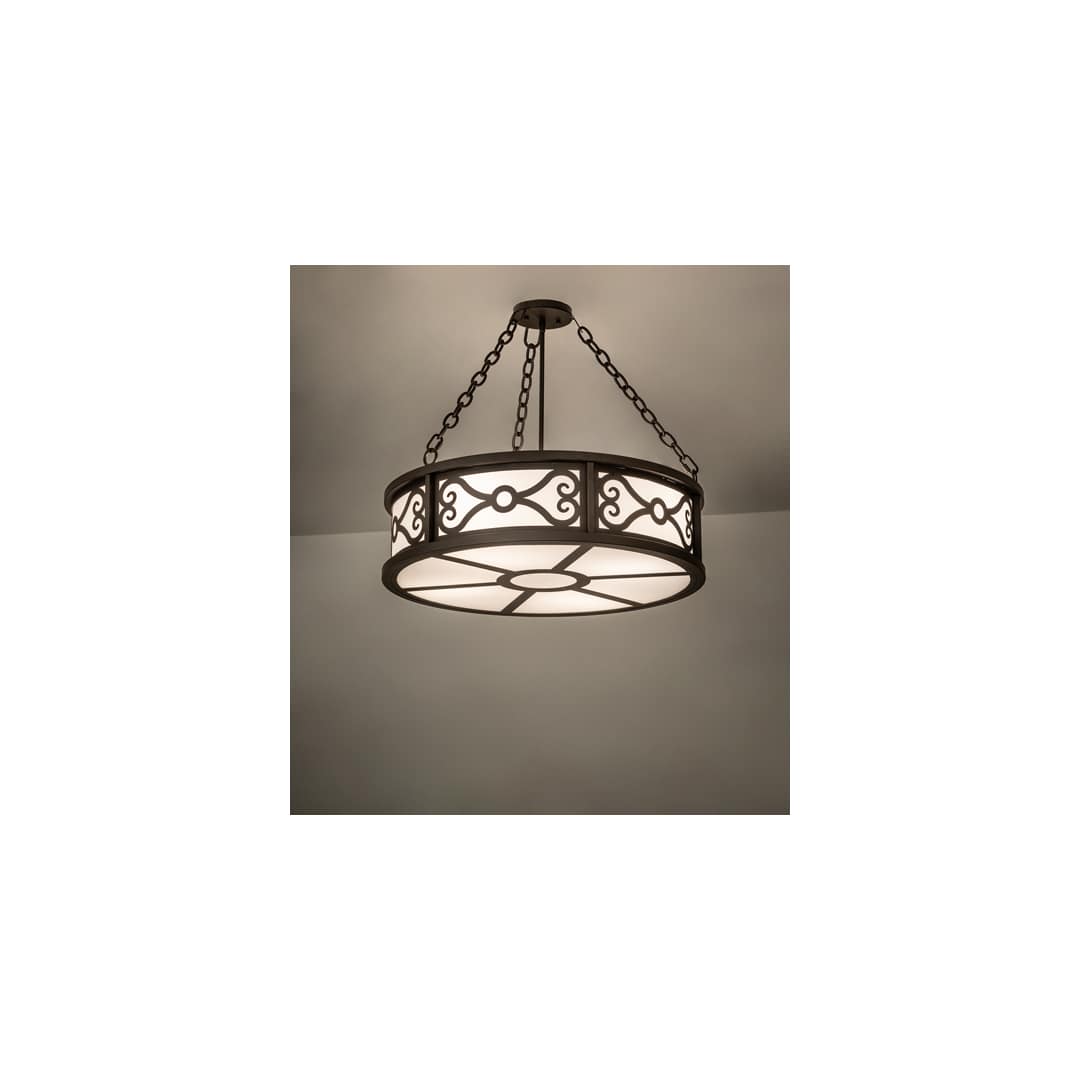 Donya 4 Light 26" Wide Semi-Flush Drum Ceiling Fixture - Oil Rubbed Bronze Finish