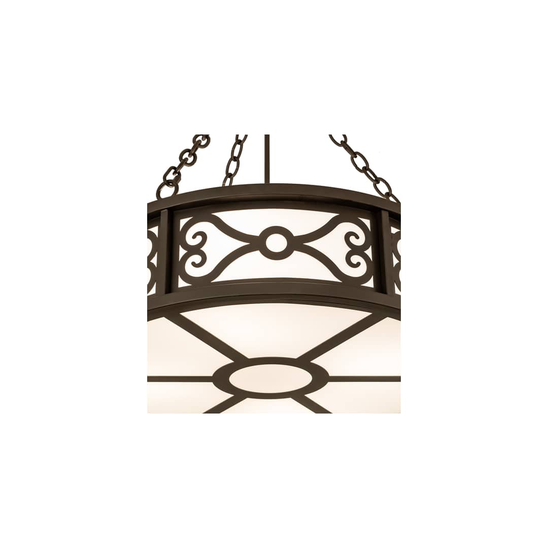 Donya 4 Light 26" Wide Semi-Flush Drum Ceiling Fixture - Oil Rubbed Bronze Finish