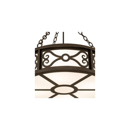 Donya 4 Light 26" Wide Semi-Flush Drum Ceiling Fixture - Oil Rubbed Bronze Finish