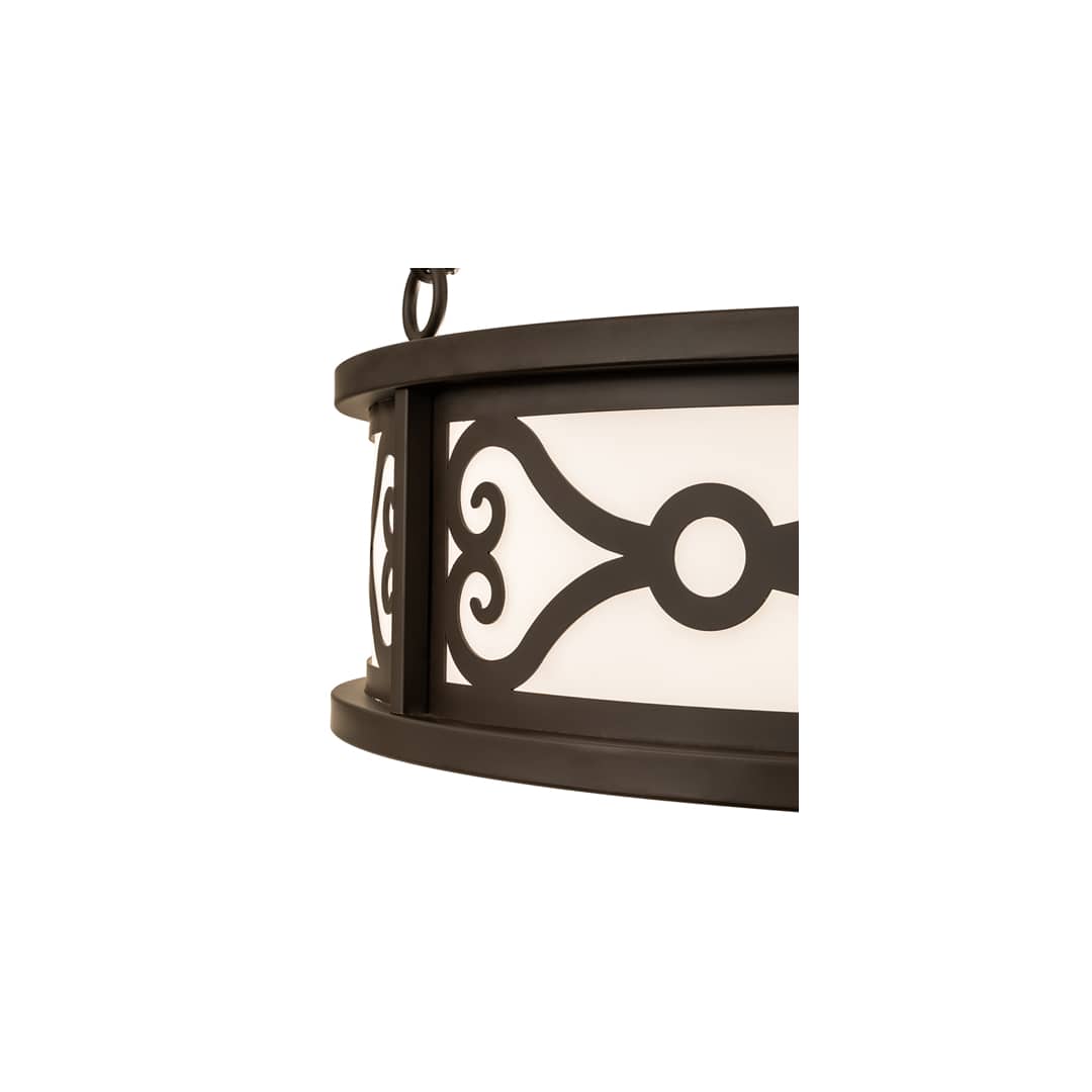 Donya 4 Light 26" Wide Semi-Flush Drum Ceiling Fixture - Oil Rubbed Bronze Finish