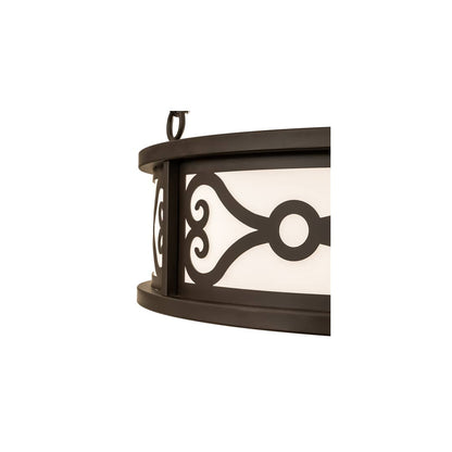 Donya 4 Light 26" Wide Semi-Flush Drum Ceiling Fixture - Oil Rubbed Bronze Finish