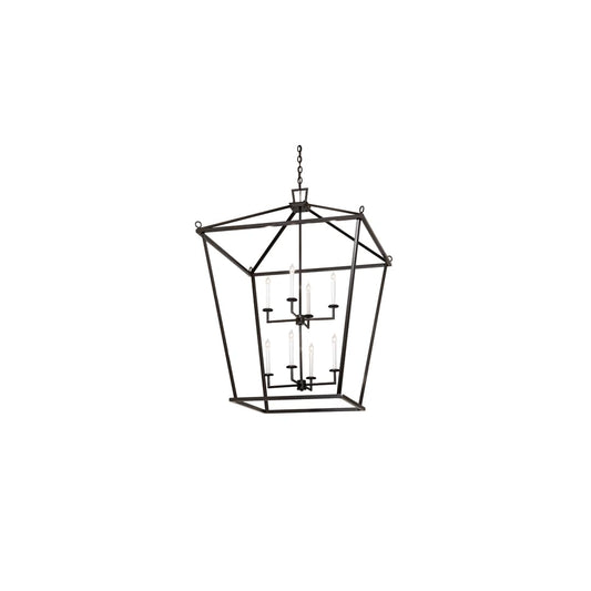 8 Light 51" Wide Taper Candle Pendant