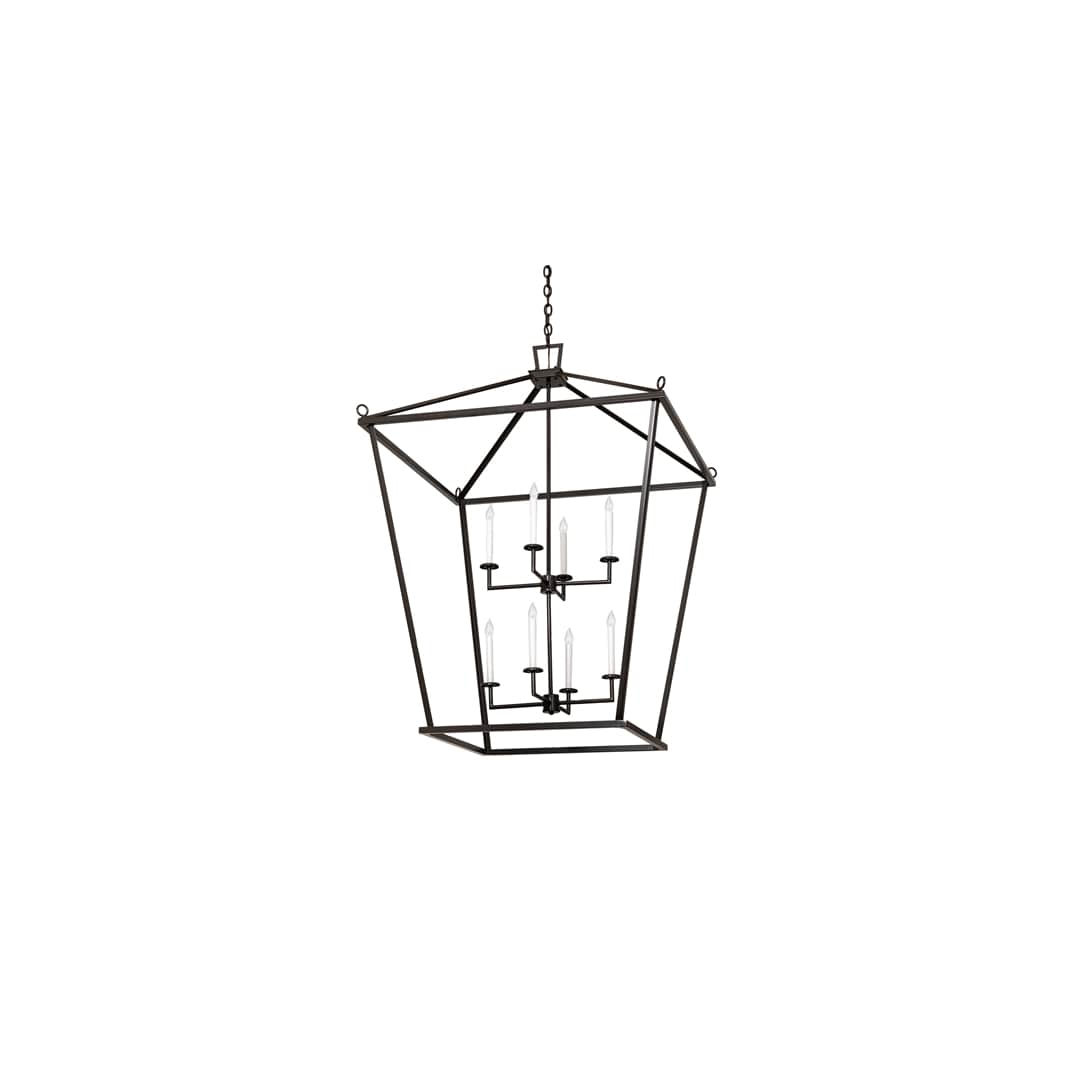 8 Light 51" Wide Taper Candle Pendant