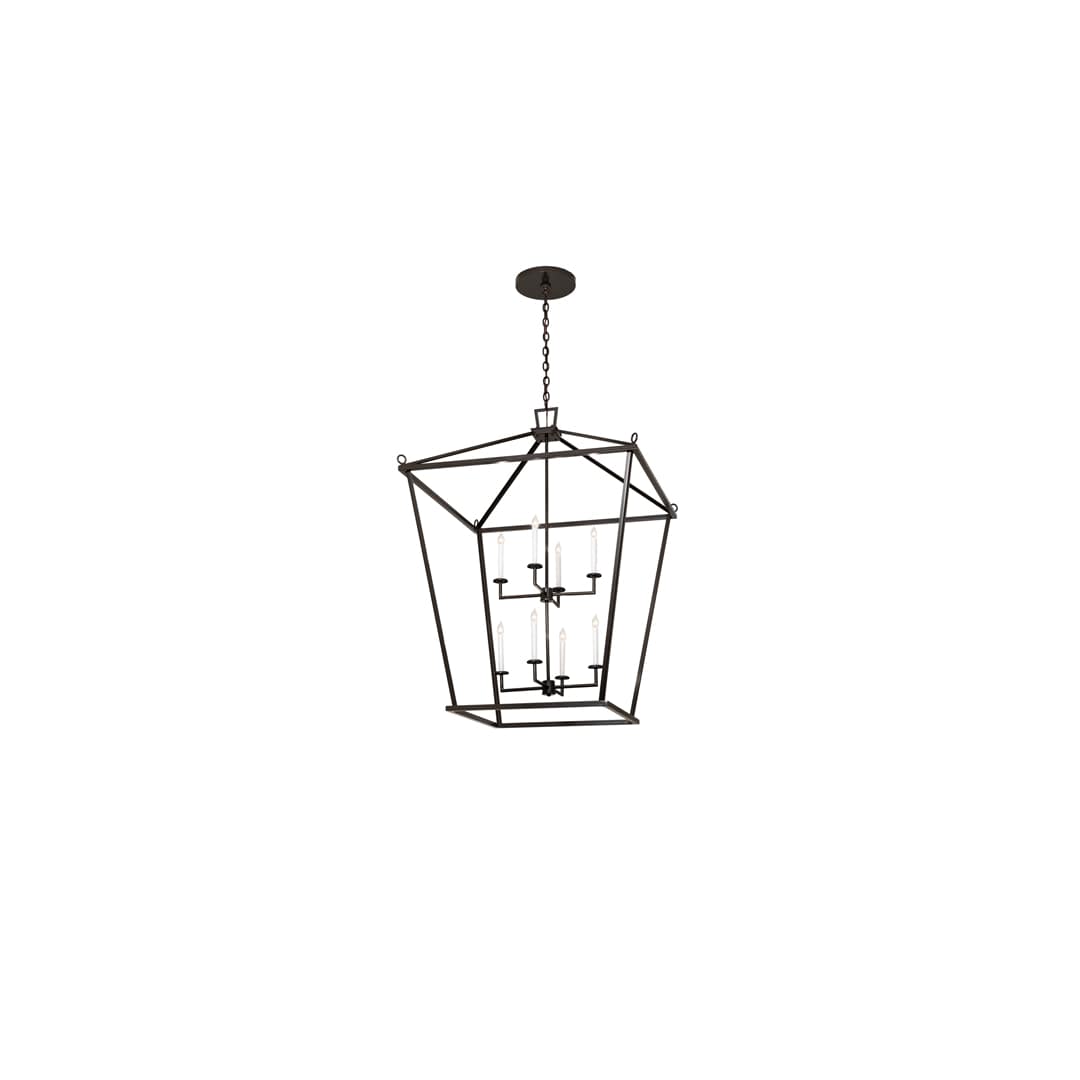 8 Light 51" Wide Taper Candle Pendant