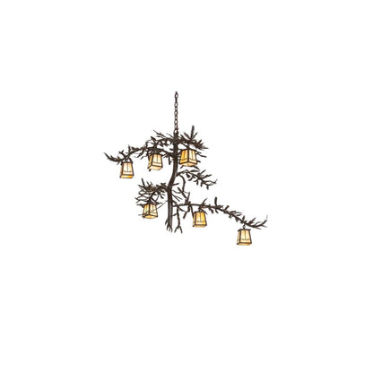 Pine Branch 6 Light 45" Wide Chandelier