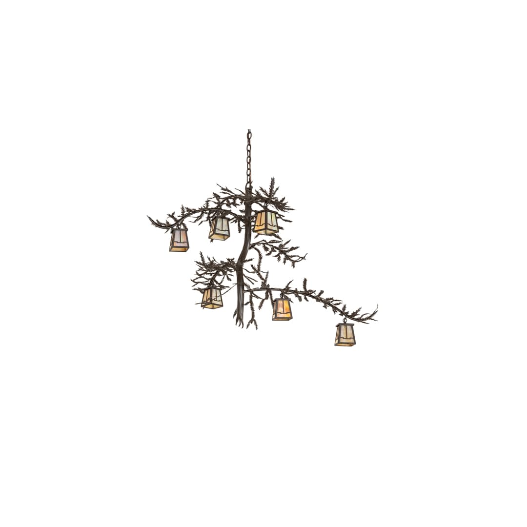 Pine Branch 6 Light 45" Wide Chandelier