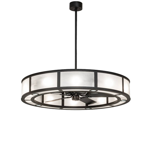 Smythe 10 Light 56" Wide Drum Fandelier