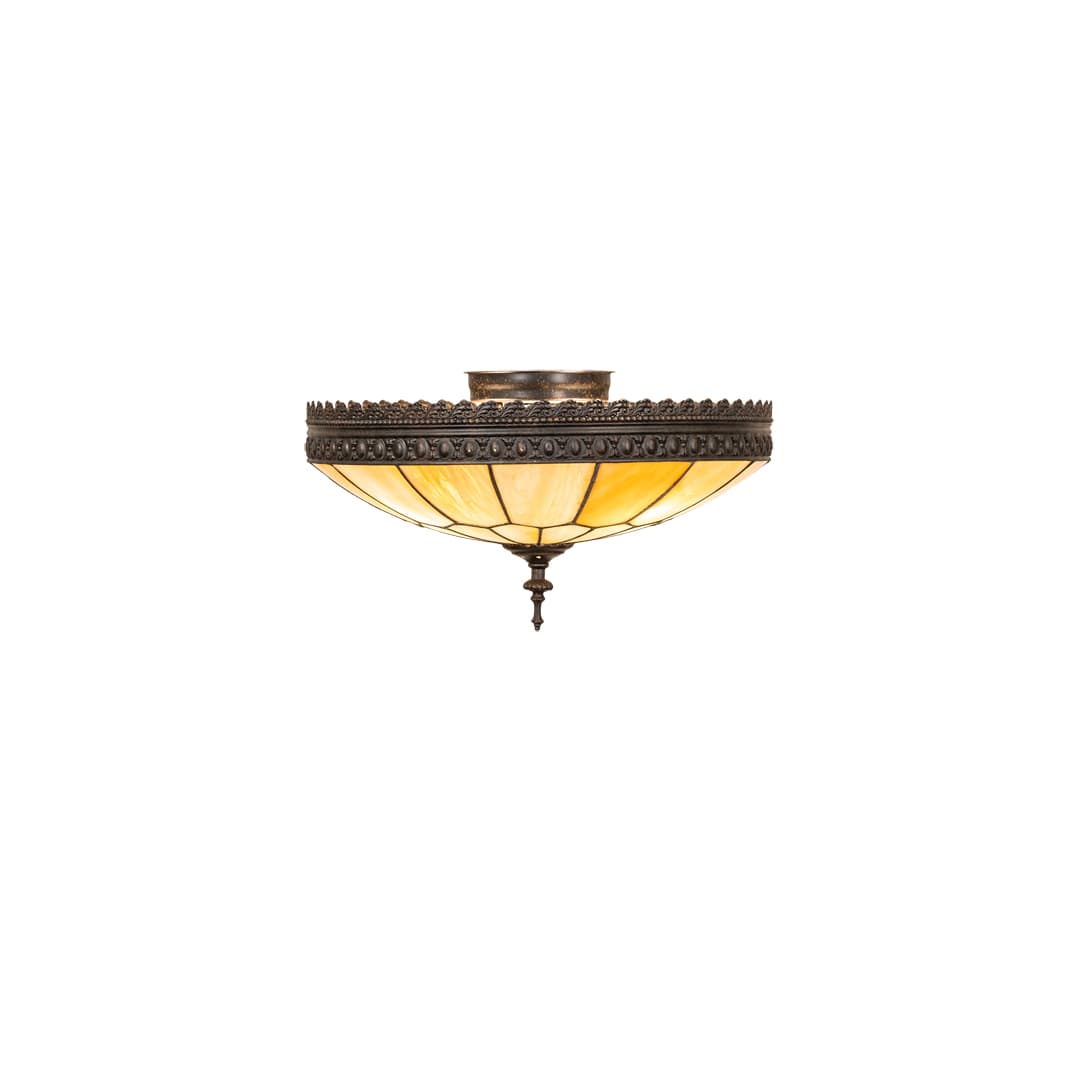 Vincent Honeycomb 3 Light 15" Wide Semi-Flush Bowl Ceiling Fixture - Dark Roast Finish