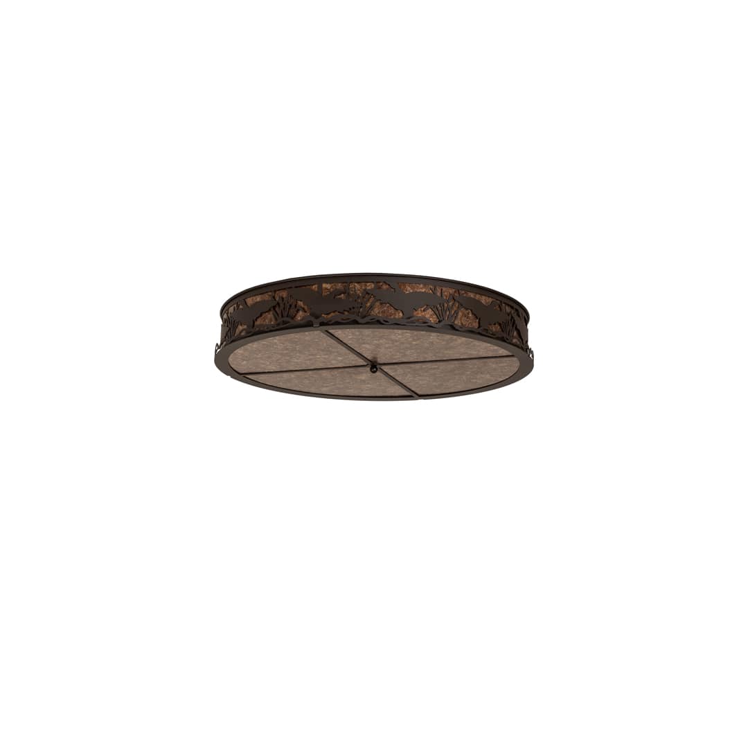 Ducks in Flight 4 Light 40" Wide Semi-Flush Drum Ceiling Fixture