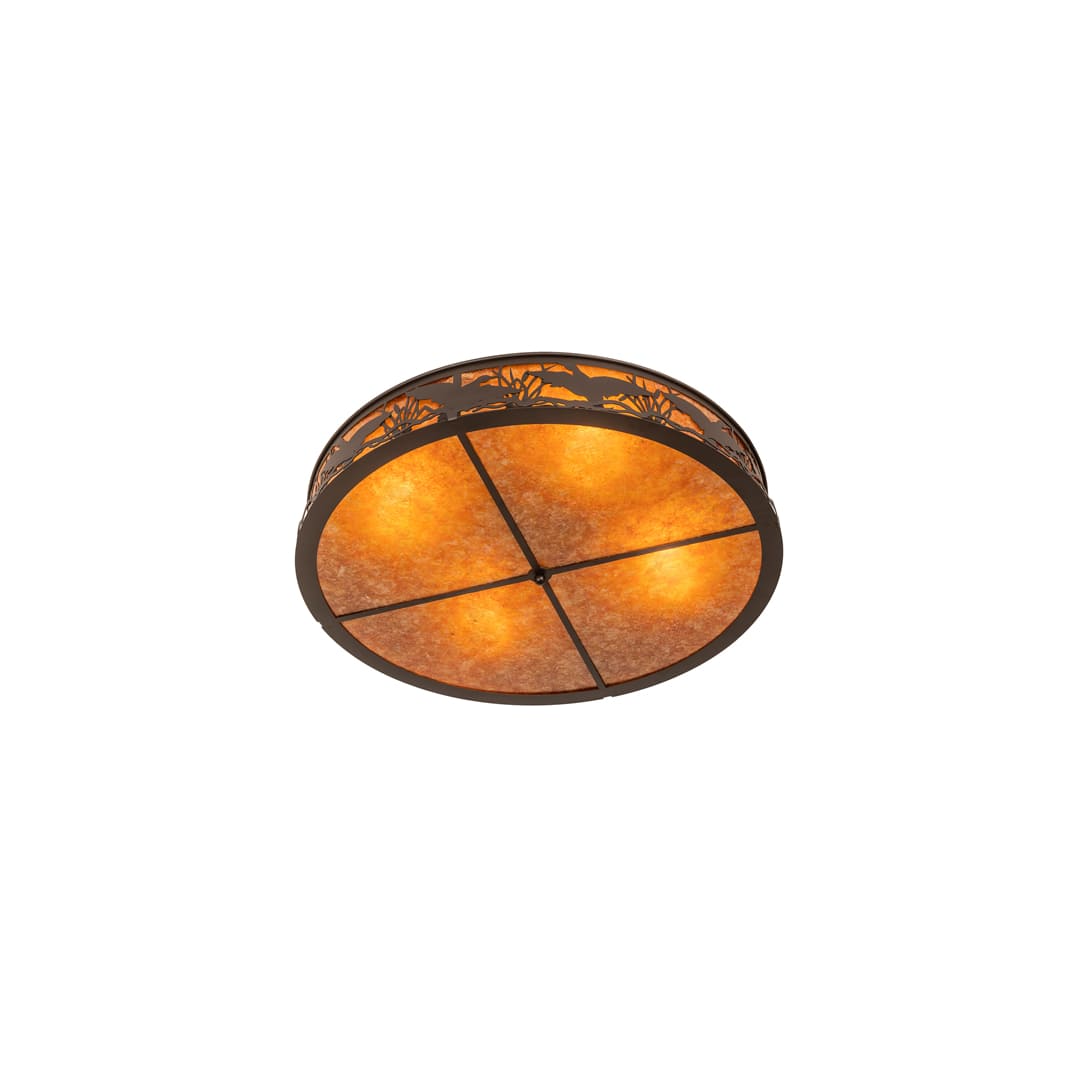 Ducks in Flight 4 Light 40" Wide Semi-Flush Drum Ceiling Fixture