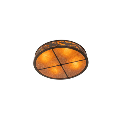 Ducks in Flight 4 Light 40" Wide Semi-Flush Drum Ceiling Fixture