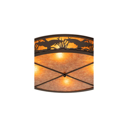 Ducks in Flight 4 Light 40" Wide Semi-Flush Drum Ceiling Fixture