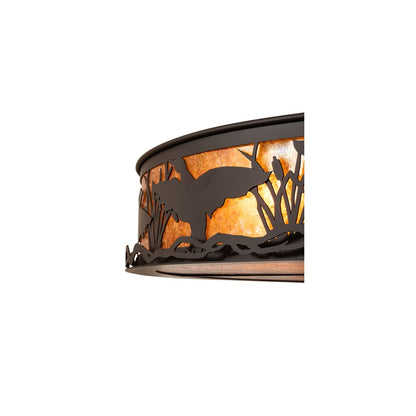 Ducks in Flight 4 Light 40" Wide Semi-Flush Drum Ceiling Fixture