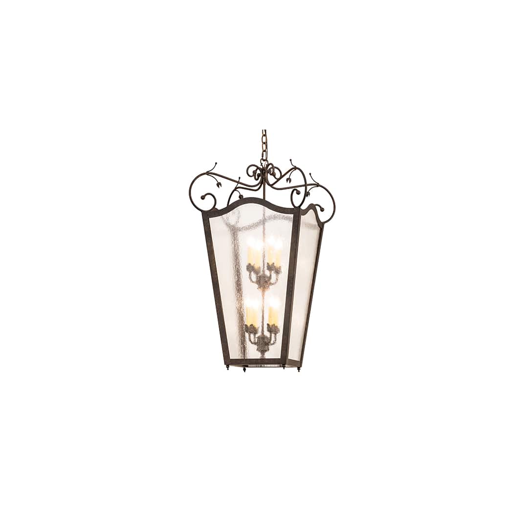 8 Light 29" Wide Taper Candle Pendant