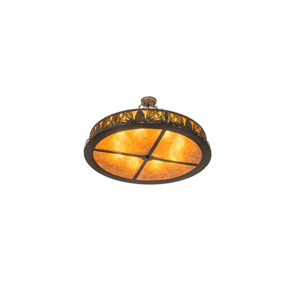 Mountain Pine 8 Light 36" Wide Semi-Flush Drum Ceiling Fixture