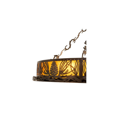 Mountain Pine 8 Light 36" Wide Semi-Flush Drum Ceiling Fixture