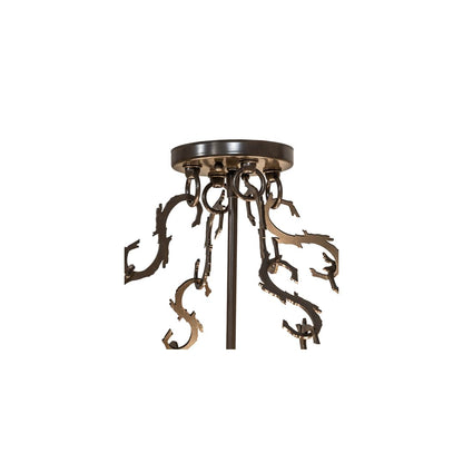 Mountain Pine 8 Light 36" Wide Semi-Flush Drum Ceiling Fixture