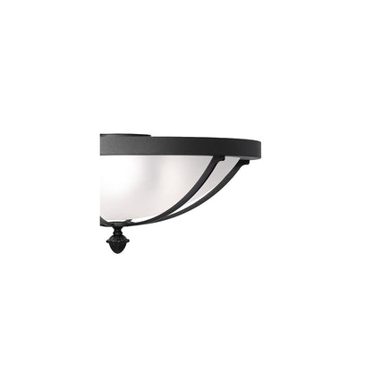 Dominga 3 Light 20" Wide Flush Mount Bowl Ceiling Fixture - Textured Black Finish