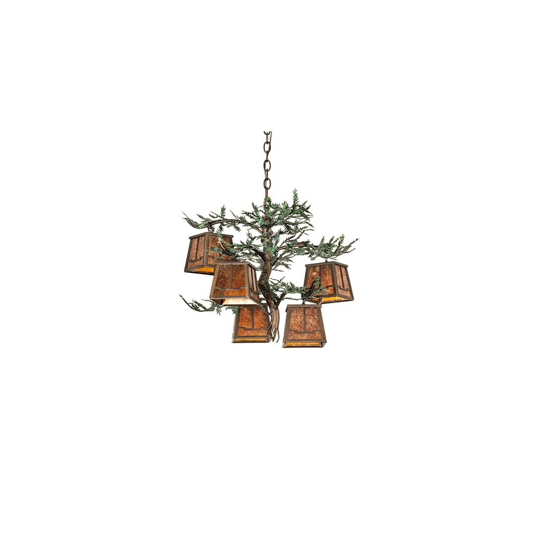Pine Branch 5 Light 29" Wide Chandelier
