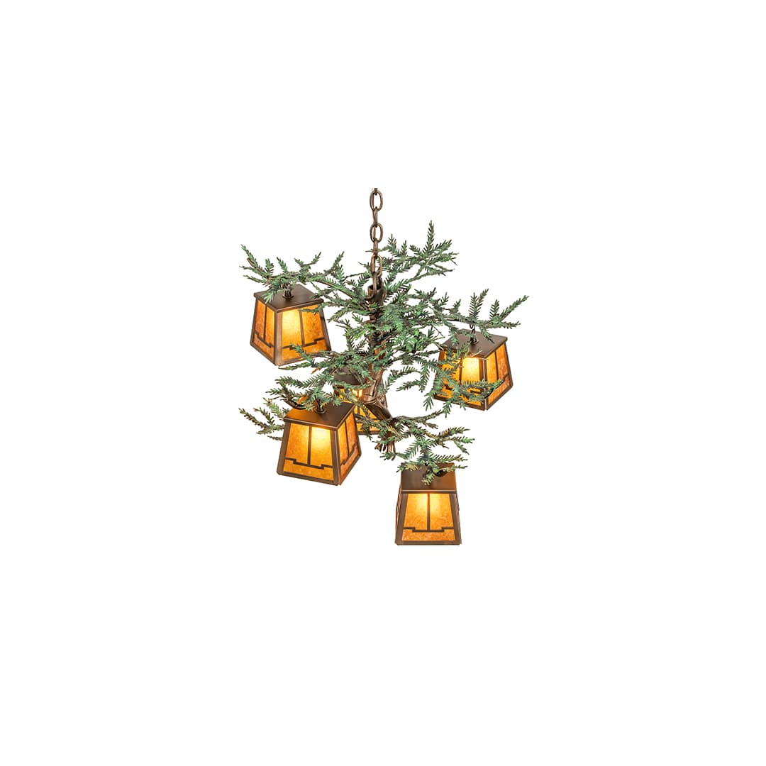 Pine Branch 5 Light 29" Wide Chandelier