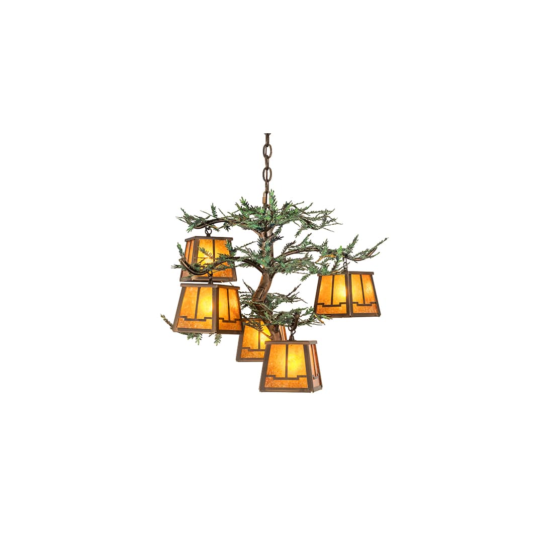 Pine Branch 5 Light 29" Wide Chandelier