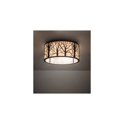 Branches 4 Light 20" Wide Flush Mount Drum Ceiling Fixture - Oil Rubbed Bronze Finish