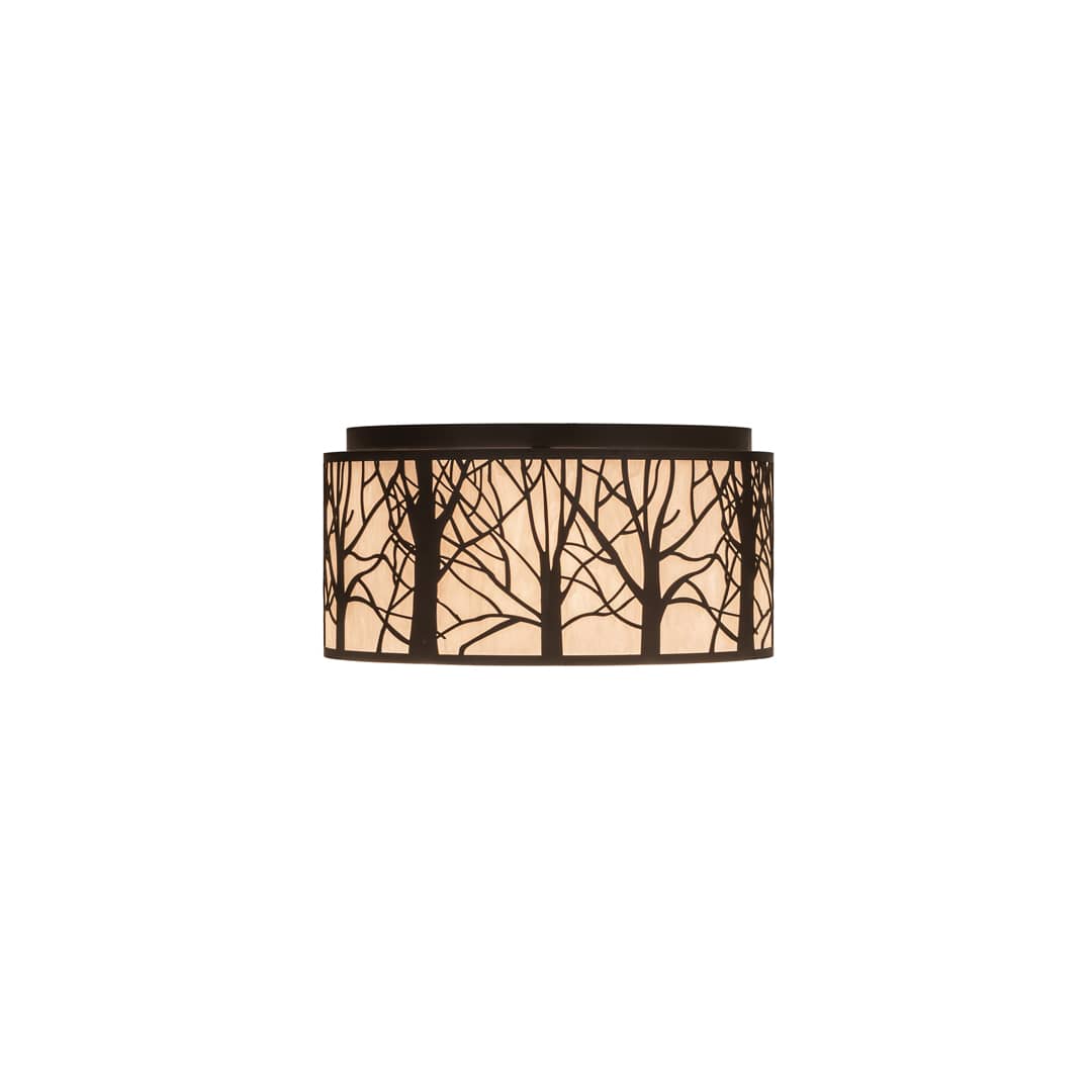 Branches 4 Light 20" Wide Flush Mount Drum Ceiling Fixture - Oil Rubbed Bronze Finish