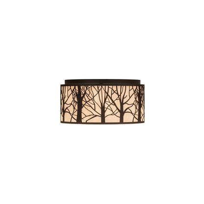 Branches 4 Light 20" Wide Flush Mount Drum Ceiling Fixture - Oil Rubbed Bronze Finish