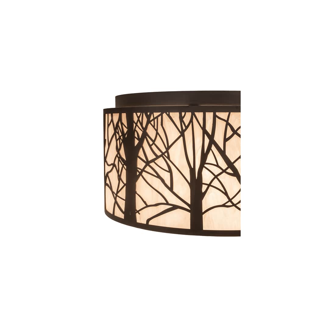 Branches 4 Light 20" Wide Flush Mount Drum Ceiling Fixture - Oil Rubbed Bronze Finish
