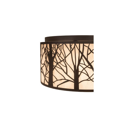 Branches 4 Light 20" Wide Flush Mount Drum Ceiling Fixture - Oil Rubbed Bronze Finish
