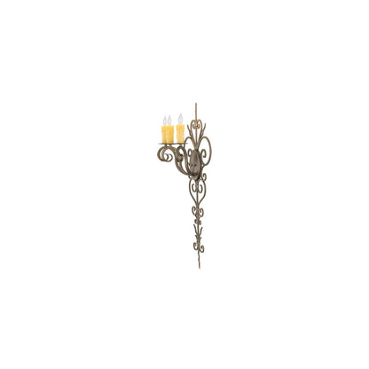 3 Light 36" Tall Wall Sconce