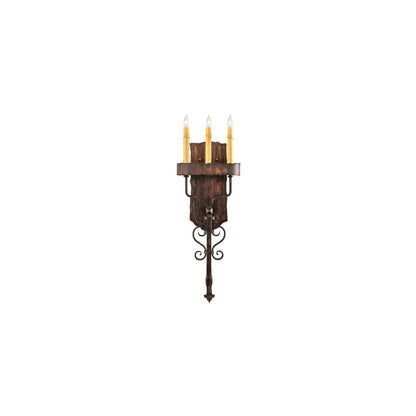 3 Light 29" Tall Wall Sconce