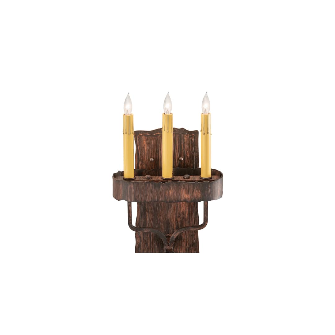 3 Light 29" Tall Wall Sconce