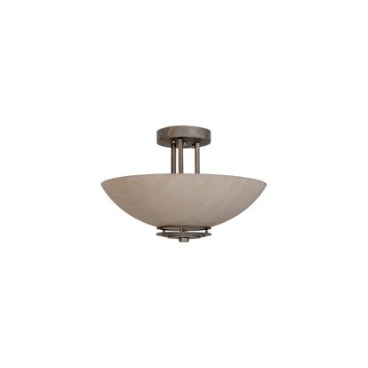 Thurston 2 Light 15" Wide Semi-Flush Bowl Ceiling Fixture - French Bronzed Finish - Medium Bulb Base