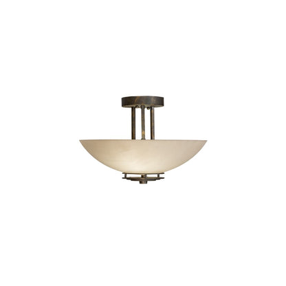 Thurston 2 Light 15" Wide Semi-Flush Bowl Ceiling Fixture - French Bronzed Finish - Medium Bulb Base