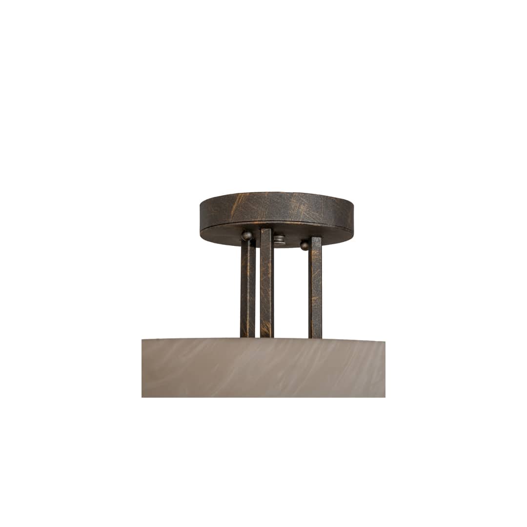 Thurston 2 Light 15" Wide Semi-Flush Bowl Ceiling Fixture - French Bronzed Finish - Medium Bulb Base