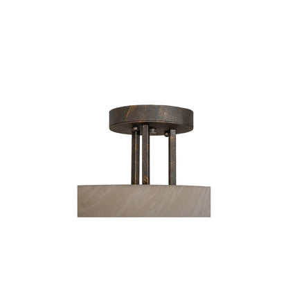 Thurston 2 Light 15" Wide Semi-Flush Bowl Ceiling Fixture - French Bronzed Finish - Medium Bulb Base