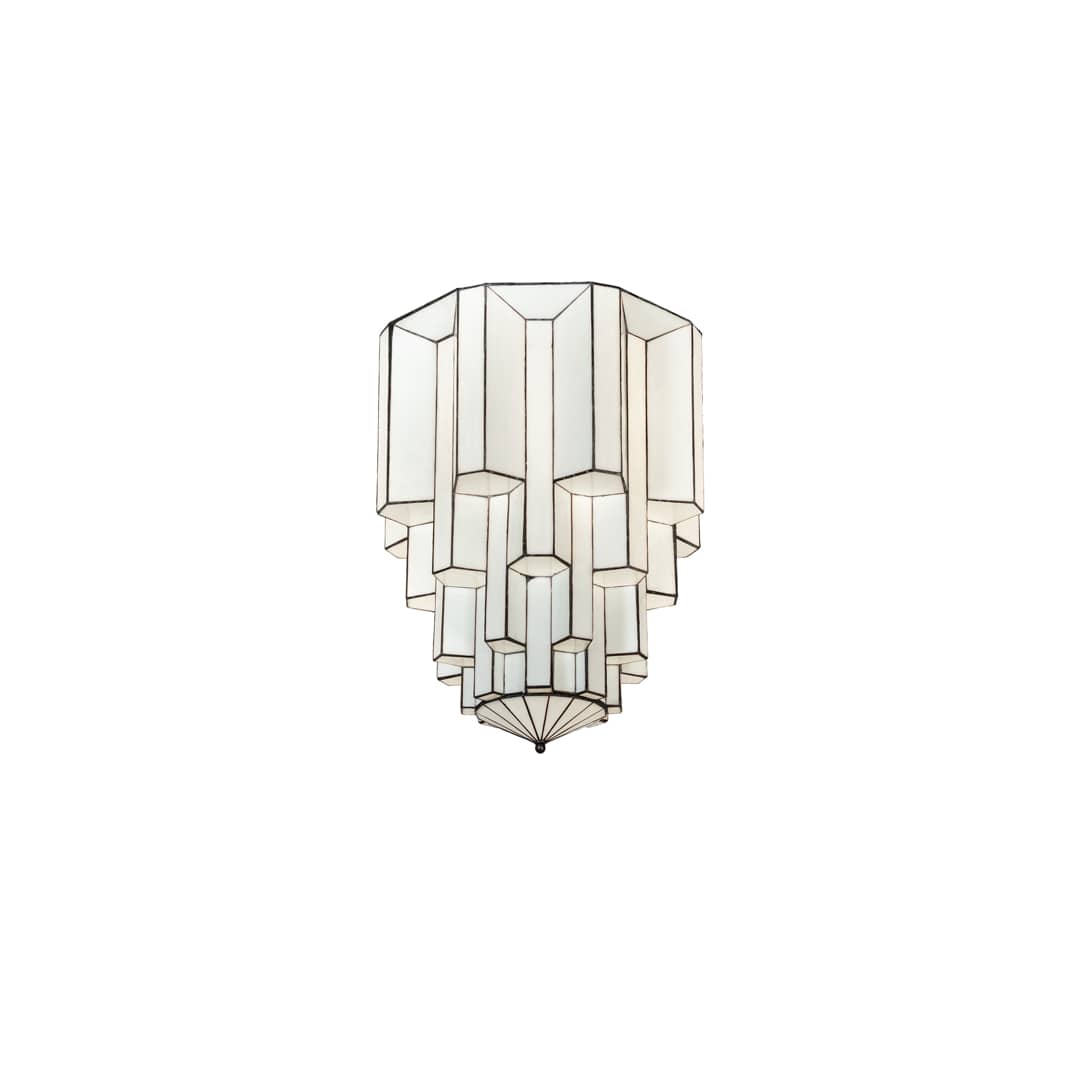 Paramount 24" Wide Flush Mount Waterfall Ceiling Fixture - Antique Iron Gate Finish - Medium Bulb Base