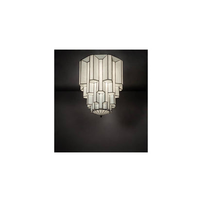 Paramount 24" Wide Flush Mount Waterfall Ceiling Fixture - Antique Iron Gate Finish - Medium Bulb Base