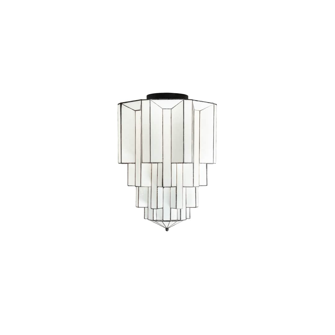 Paramount 24" Wide Flush Mount Waterfall Ceiling Fixture - Antique Iron Gate Finish - Medium Bulb Base