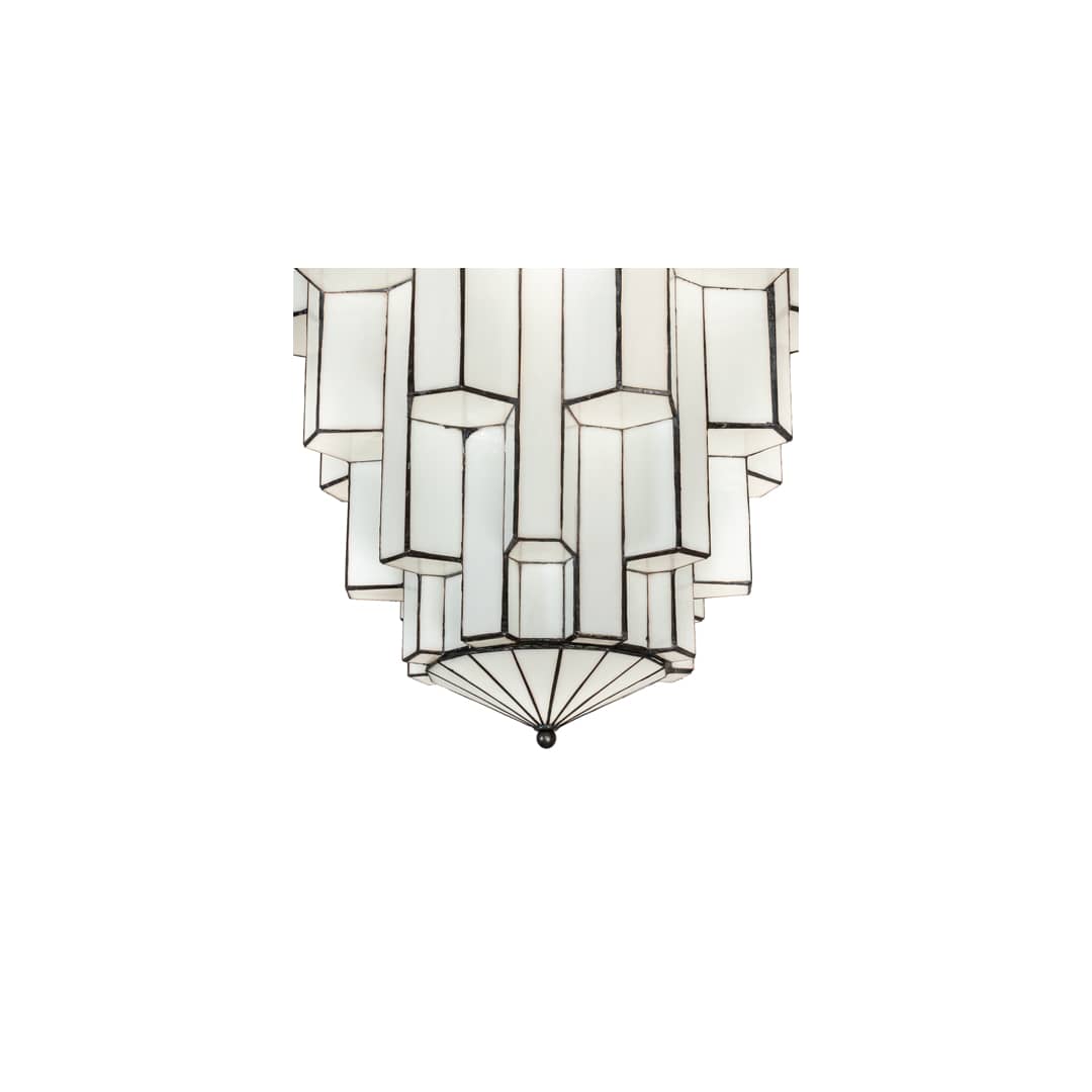 Paramount 24" Wide Flush Mount Waterfall Ceiling Fixture - Antique Iron Gate Finish - Medium Bulb Base